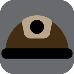 Engineering hat, illustration, vector on a white background.