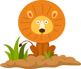 cartoon lion character