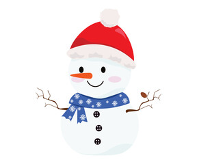 snowman isolated on white