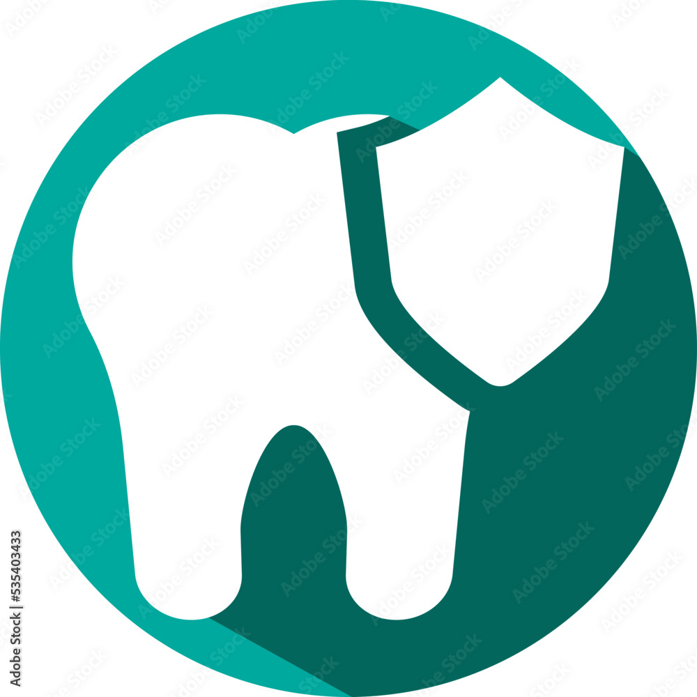 Poster Dental protection, illustration, vector on a white background.