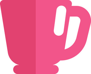 Obraz premium Pink tall cup, illustration, vector on a white background.