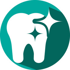 Clean tooth, illustration, vector on a white background.