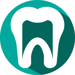 Tooth root, illustration, vector on a white background.