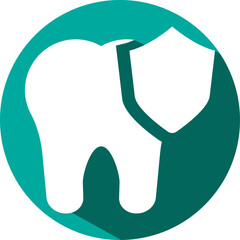 Dental protection, illustration, vector on a white background.