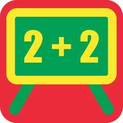 Education blackboard, illustration, vector on a white background.