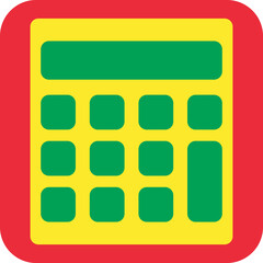 Education calculator, illustration, vector on a white background.