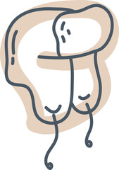 Russian winter cap, illustration, vector on a white background.