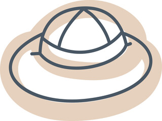 Fisherman hat, illustration, vector on a white background.