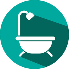 Hotel shower, illustration, vector on a white background.