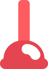 Toilet plunger, illustration, vector on a white background.