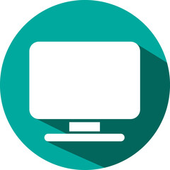 Hotel computer, illustration, vector on a white background.