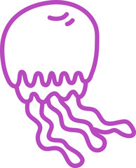 Jellyfish violet, illustration, vector on a white background.