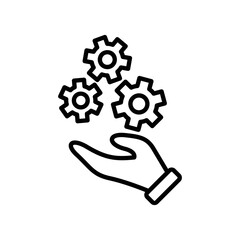 Gears icon vector graphic illustration