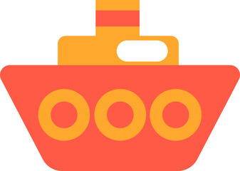 Logistics ship, illustration, vector on a white background.