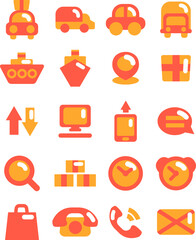 Logistics shipping, illustration, vector on a white background.