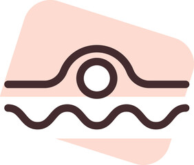 Menstrual acne, illustration, vector on a white background.