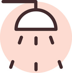 Hot shower, illustration, vector on a white background.