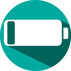 Empty battery, illustration, vector on a white background.