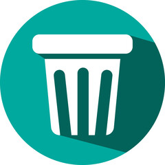 Mobile trash bin, illustration, vector on a white background.