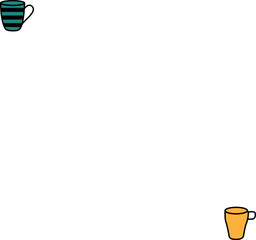 Yellow mug, illustration, vector on a white background.