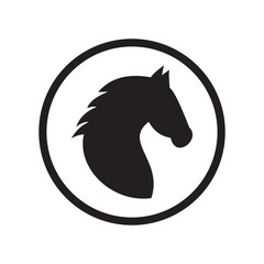 head horse symbol icon vector
