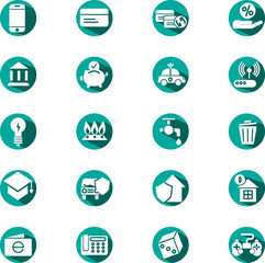 Online payment, illustration, vector on a white background.