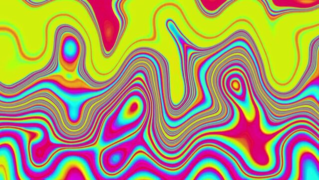 Colorful Trippy Psychedelic Background - Loop Abstract Hallucination Illusion Backdrop V3