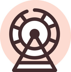 Obraz premium Hamster circle, illustration, vector on a white background.