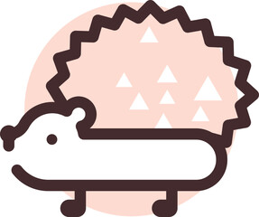 Pet hedgehog, illustration, vector on a white background.