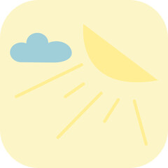 Weather app, illustration, vector on a white background.