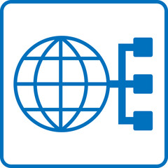 Development internet connection, illustration, vector on a white background.