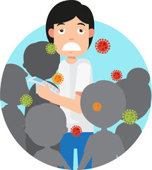 Many people risk of contracting the virus