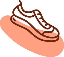Running shoes, illustration, vector on a white background.
