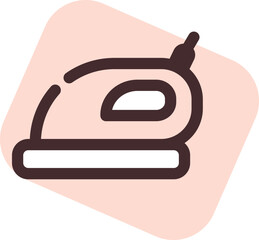 Textile iron, illustration, vector on a white background.