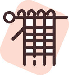 Fabric textile, illustration, vector on a white background.