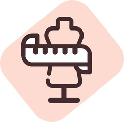 Textile maannequin, illustration, vector on a white background.