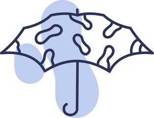 Autumn Umbrella, illustration, vector on a white background.