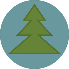 Fototapeta premium Christmas tree, illustration, vector on a white background.