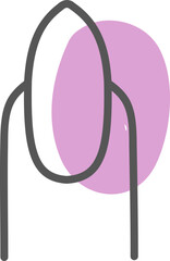 Woman nail manicure, illustration, vector on a white background.