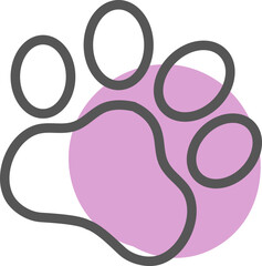 Pet dog, illustration, vector on a white background.