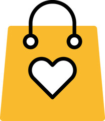 Valentines day gift, illustration, vector on a white background.