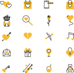 Valentines day celebration, illustration, vector on a white background.