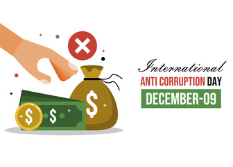 International anti corruption day illustration
