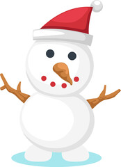 colorful cartoon snowman character