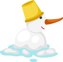 colorful cartoon snowman character