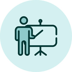 Academical discipline pedagogy, illustration, vector on a white background.