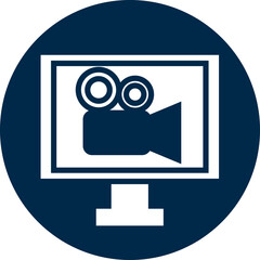 Blogging reels, illustration, vector on a white background.