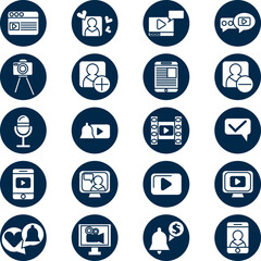 Blogging hobby, illustration, vector on a white background.