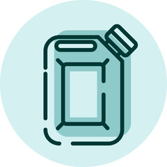 Camping fuel, illustration, vector on a white background.