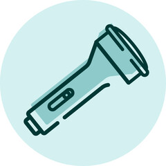 Camping torch, illustration, vector on a white background.